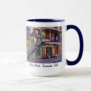 Vintage River Street Savannah Georgia Reisefoto Tasse