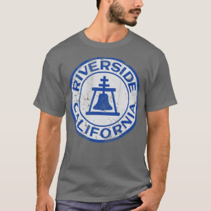 Vintage Riverside California-Flagge Heim Liebe T-Shirt