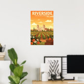 Vintage Riverside Poster (Heimbüro)