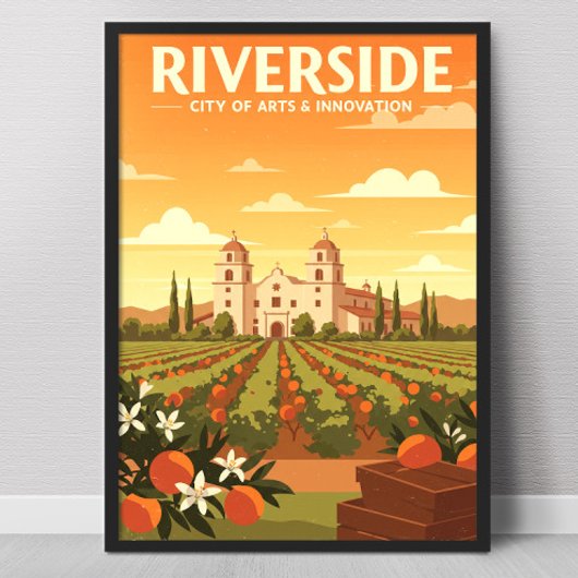 Vintage Riverside Poster