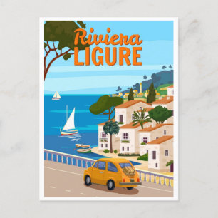 Vintage Riviera di Levante - Italien Reisen Postkarte