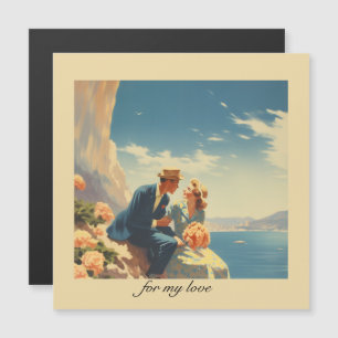 Vintage-Riviera-Romance-Persönliches-Andenken Magnetkarte