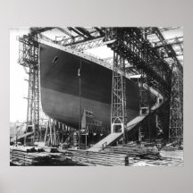 Vintage RMS Titanic in Werftplakat 16" x 20"