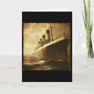Vintage RMS Titanic Kreuzfahrtschiff setzt Segel M Karte