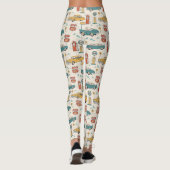 Vintage-Road-Trip-Muster (1) Leggings (Rückseite)