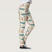 Vintage-Road-Trip-Muster (1) Leggings (Rechts)