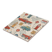 Vintage Road Trip Muster (2) Fliese (Seite)