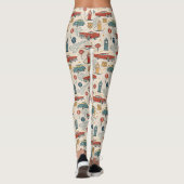 Vintage-Road-Trip-Muster (2) Leggings (Rückseite)