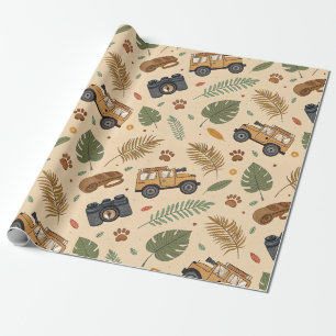 Vintage Road Trip Muster (3) Geschenkpapier
