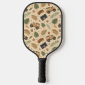 Vintage Road Trip Muster (3) Pickleball Schläger (Rückseite)