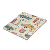 Vintage Road Trip Pattern (1) Fliese (Seite)
