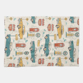 Vintage Road Trip Pattern (1) Geschirrtuch (Horizontal)