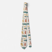 Vintage Road Trip Pattern (1) Krawatte (Vorderseite)