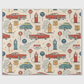 Vintage Road Trip Pattern (2) Geschenkpapier (Flach)
