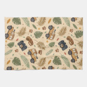 Vintage Road Trip Pattern (3) Geschirrtuch (Horizontal)