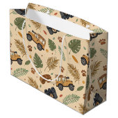 Vintage Road Trip Pattern (3) Große Geschenktüte (Rückseite Schrägansicht)