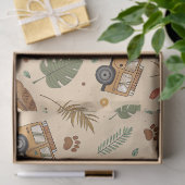 Vintage Road Trip Pattern (3) Seidenpapier (Geschenk)