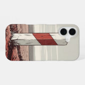 Vintage Roadside Marker iPhone 16 Hülle (Rückseite (Horizontal))