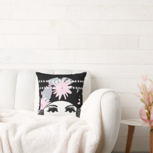 Vintage Roaring 20's Portrait Flapper Girl Kissen