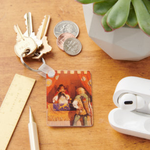 Vintage Robin Hood trifft Maid Marian von NC Wyeth Schlüsselanhänger