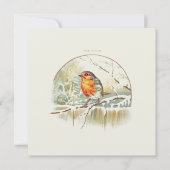 VINTAGE ROBIN "MERRY CHRISTMAS" GREETKARTE (Vorderseite)