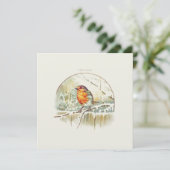 VINTAGE ROBIN "MERRY CHRISTMAS" GREETKARTE (Stehend Vorderseite)
