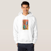 Vintage Roboter Hoodie (Vorne ganz)