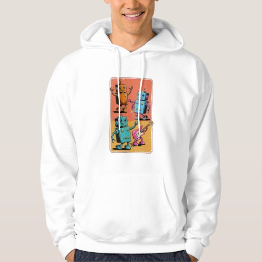 Vintage Roboter Hoodie (Vorderseite)