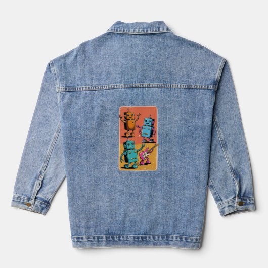 Vintage Roboter Jeansjacke (Rückseite)