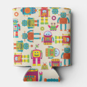 Vintage Roboter: Nahtlose Nostalgie. Dosenkühler (Rückseite)