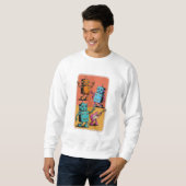 Vintage Roboter Sweatshirt (Vorne ganz)