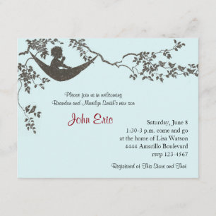 Vintage Rock-a-bye-Kinderdusche Einladung