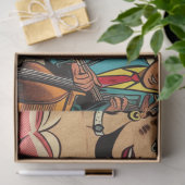 Vintage Rock and Roll-Comic der 50er Jahre Seidenpapier (Geschenk)