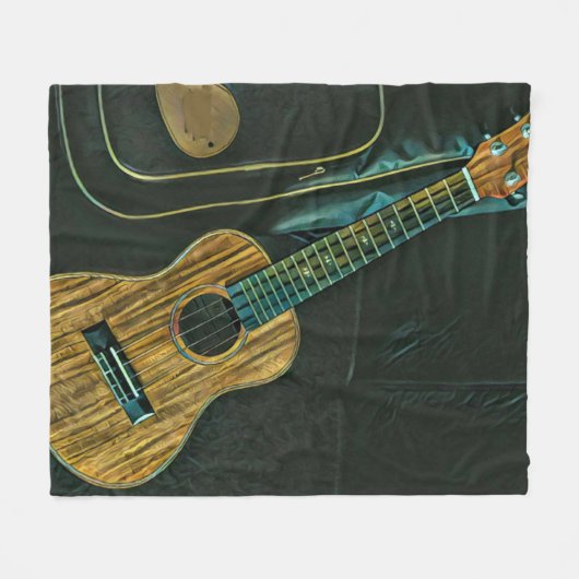 Vintage Rock-Gitarre Fleecedecke (Vorderseite (Horizontal))