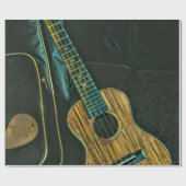 Vintage Rock-Gitarre Geschenkpapier (Flach)