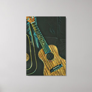 Vintage Rock-Gitarre Leinwanddruck