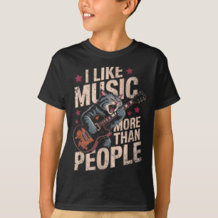 Vintage Rock-Katze Musikliebhaber Lustiger Tier-Sp T-Shirt