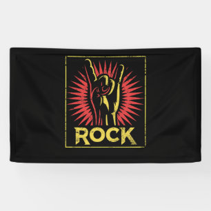 Vintage Rock n Roll - Konzertband Retro Banner