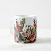 Vintage Rock-Quail-Vogelmalerei Kaffeetasse (Vorderseite Links)