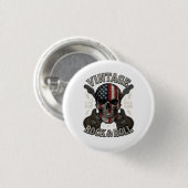 Vintage Rock Totenkopf Amerikanische Flagge Gitarr Button (Vorne & Hinten)