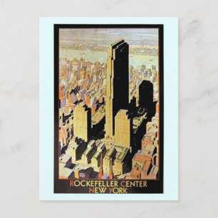 Vintage Rockefeller Center New York City Werbeanze Postkarte