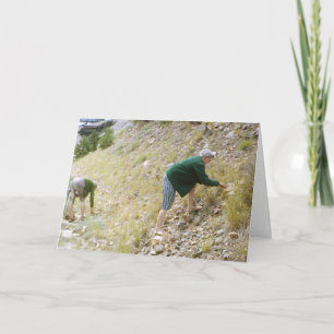 Vintage Rockhounding Greeting Card Karte