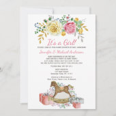 Vintage Rocking Horse Kinderdusche per Post Einladung (Vorderseite)