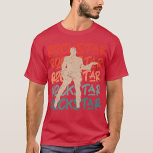 Vintage Rockmusik Gitarrist Gitarrenrocker Retro14 T-Shirt