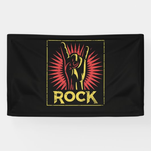 Vintage Rock'n'Roll - Concert Band Retro Banner (Horizontal)