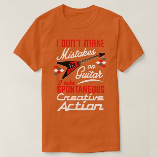 Vintage RocknRoll Gitarrenaktion T-Shirt (Design vorne)
