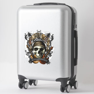 Vintage Rock'n'Roll Guitars Skull Music Aufkleber