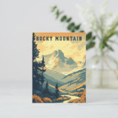 Vintage Rocky Mountain Travel Postkarte (Stehend Vorderseite)