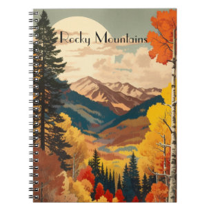 Vintage Rocky Mountains Herbst benutzerdefinierter Notizblock