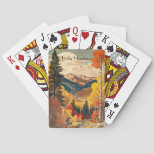Vintage Rocky Mountains Herbst mit individuellem T Spielkarten